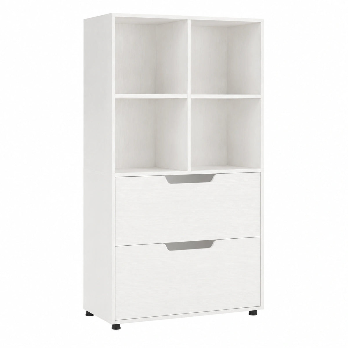 Bureau, avec rangement, avec tiroirs, avec dispositif anti-basculement, coloris blanc, pour l’espace de travail