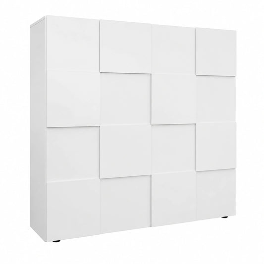 Buffet, avec portes, coloris blanc, pour la salle à manger ou le salon