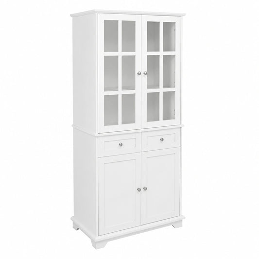 Armoire, avec rangement, avec tiroirs, avec portes, 75 x 40 x 175 cm, coloris blanc, pour la chambre