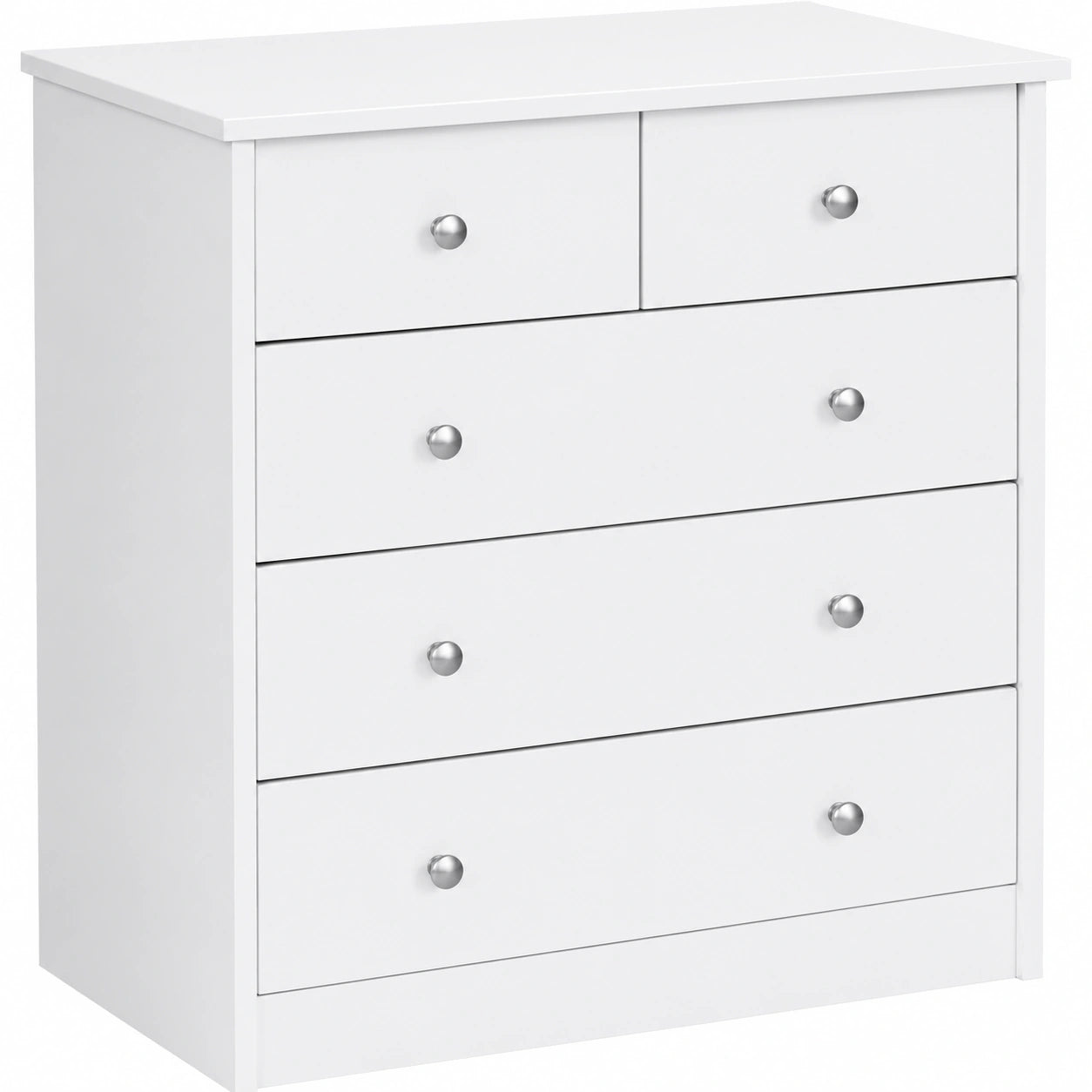 Commode, avec tiroirs, 60 x 70 x 35 cm, coloris blanc, pour la chambre ou le salon