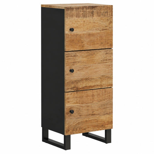 Buffet, en bois massif, avec portes, coloris marron, 40 x 33 x 110 cm, pour la salle à manger ou le salon