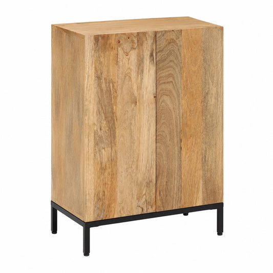 Armoire, en bois massif, avec rangement, coloris brun, 53 x 35 x 72 cm, pour la chambre