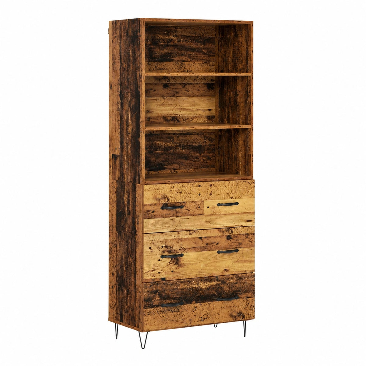Buffet, avec rangement, avec tiroirs, 69,5 x 32,5 x 180 cm, pour la salle à manger ou le salon